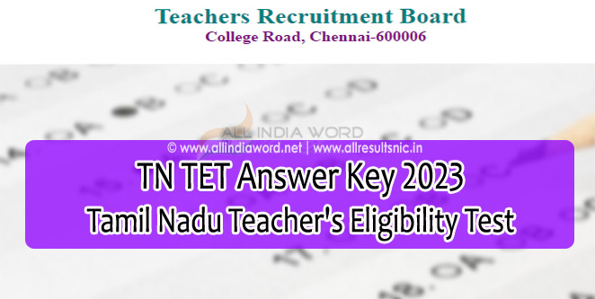 TN TET Solution Key 2023