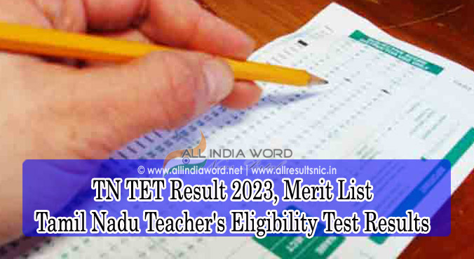 Tamilnadu TET Results 2023