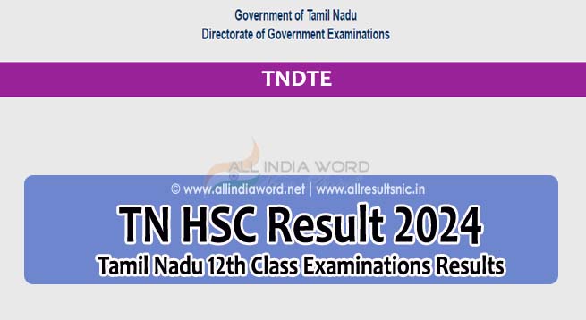 Tamil Nadu 12th Result 2024