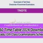 TN Plus Two Date Sheet 2024 PDF Download